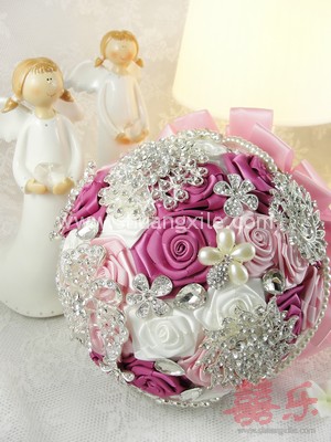 True Love Pink Jewellery Fabric Bouquet